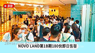 NOVO LAND第1B期180伙即日售罄