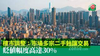 楼市调整：市场多宗二手蚀让交易 贬值幅度高达30%