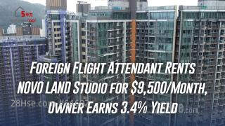 Foreign Flight Attendant Rents NOVO LAND Studio for HK$9,500/Month, Owner Earns About 3.4% Rental Yield