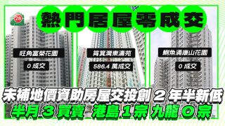 未补地价资助房屋交投创2年半新低 半月仅3买卖 热门居屋0成交