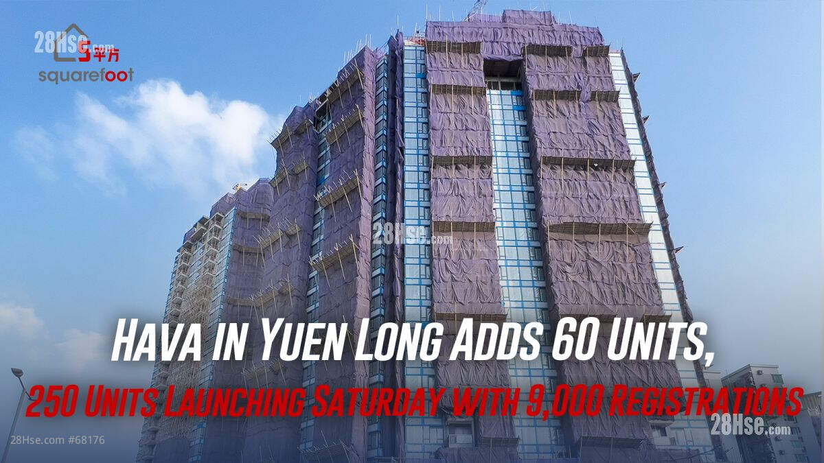 Hava in Yuen Long Adds 60 Units, 250 Units Launching Saturday with 9,000 Registrations