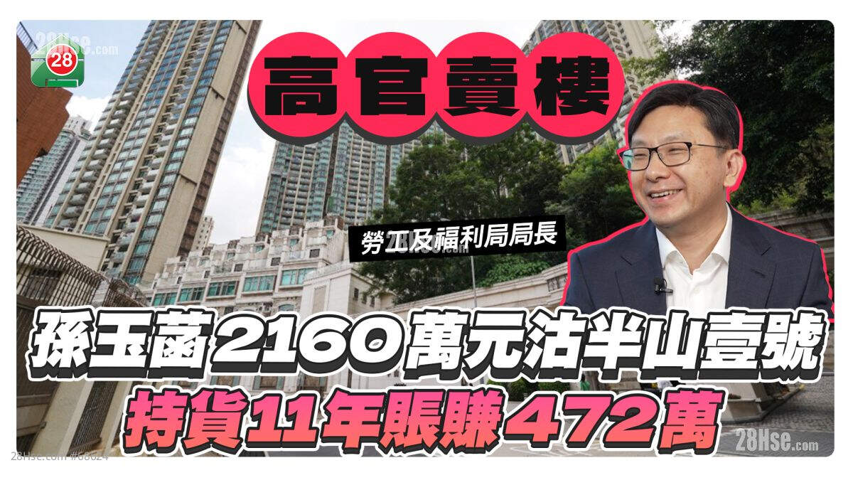 劳福局局长孙玉菡沽半山壹号袋2160万，升值28%