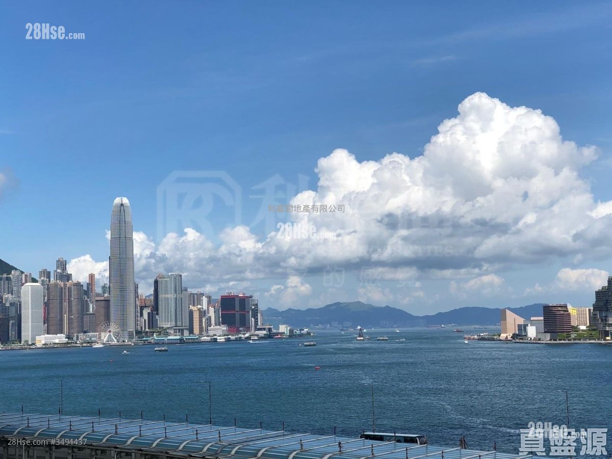 维港颂 租盘 2 房 , 1 浴室 587 平方尺 ( 54.5 平方米 )