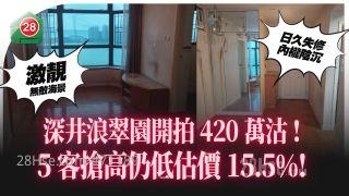 银主盘｜古早味深井浪翠园两房开拍  5客抢高至420万仍低估价15.5%