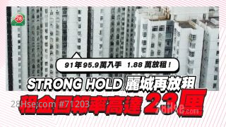 租金回报率23厘！长情业主STRONG HOLD丽城  ｜ 91年95.9万买入  今以1.88万放租