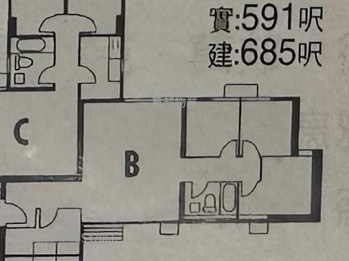 Sun Hing Garden Sell 3 Bedrooms , 1 Bathroom 591 ft² ( 54.9 m² )