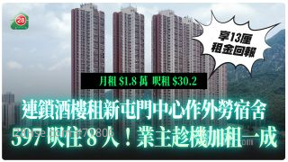 连锁酒楼租新屯门中心作外劳宿舍 597尺住8人！业主趁机加租一成！