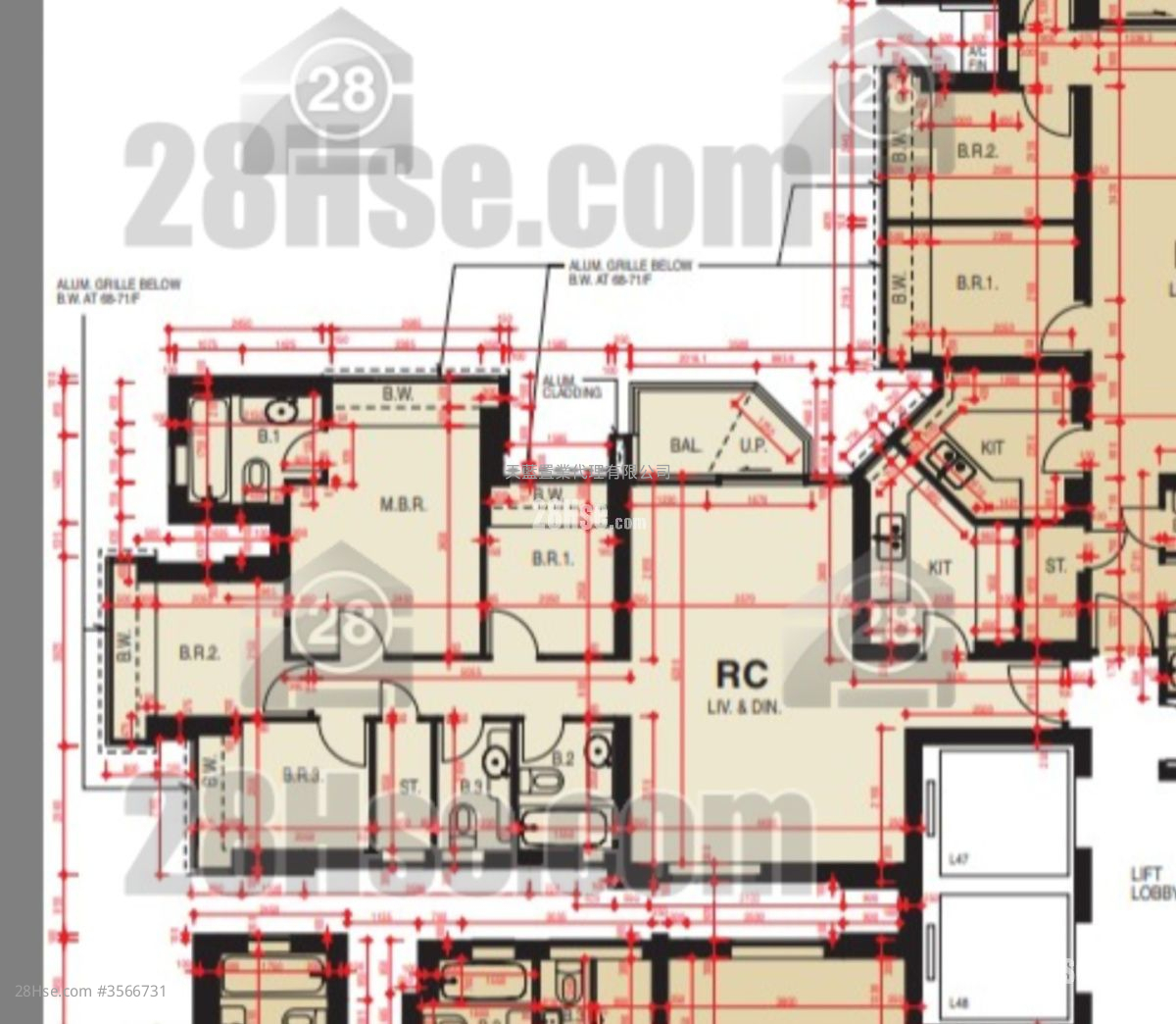 La Splendeur Of Le Prestige Sell 4 Bedrooms , 2 Bathrooms 994 ft² ( 92.3 m² )