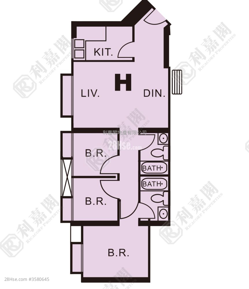 Serenity Place Sell 3 Bedrooms , 2 Bathrooms 656 ft² ( 60.9 m² )