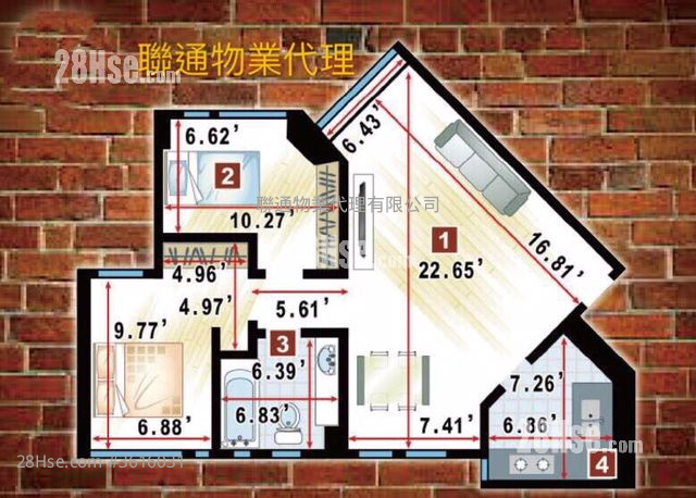 欣荣花园 售盘 2 房 , 1 浴室 566 平方尺 ( 52.6 平方米 ) 欣荣花园 售盘 2 房 , 1 浴室 566 平方尺 ( 52.6 平方米 )