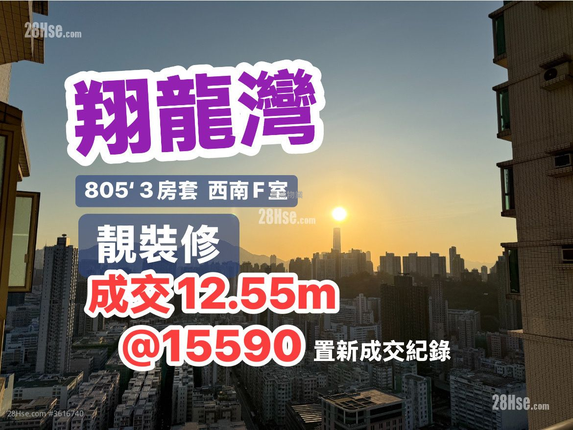 翔龙湾 售盘 2 房 , 1 浴室 332 平方尺 ( 30.8 平方米 ) 翔龙湾 售盘 2 房 , 1 浴室 332 平方尺 ( 30.8 平方米 )