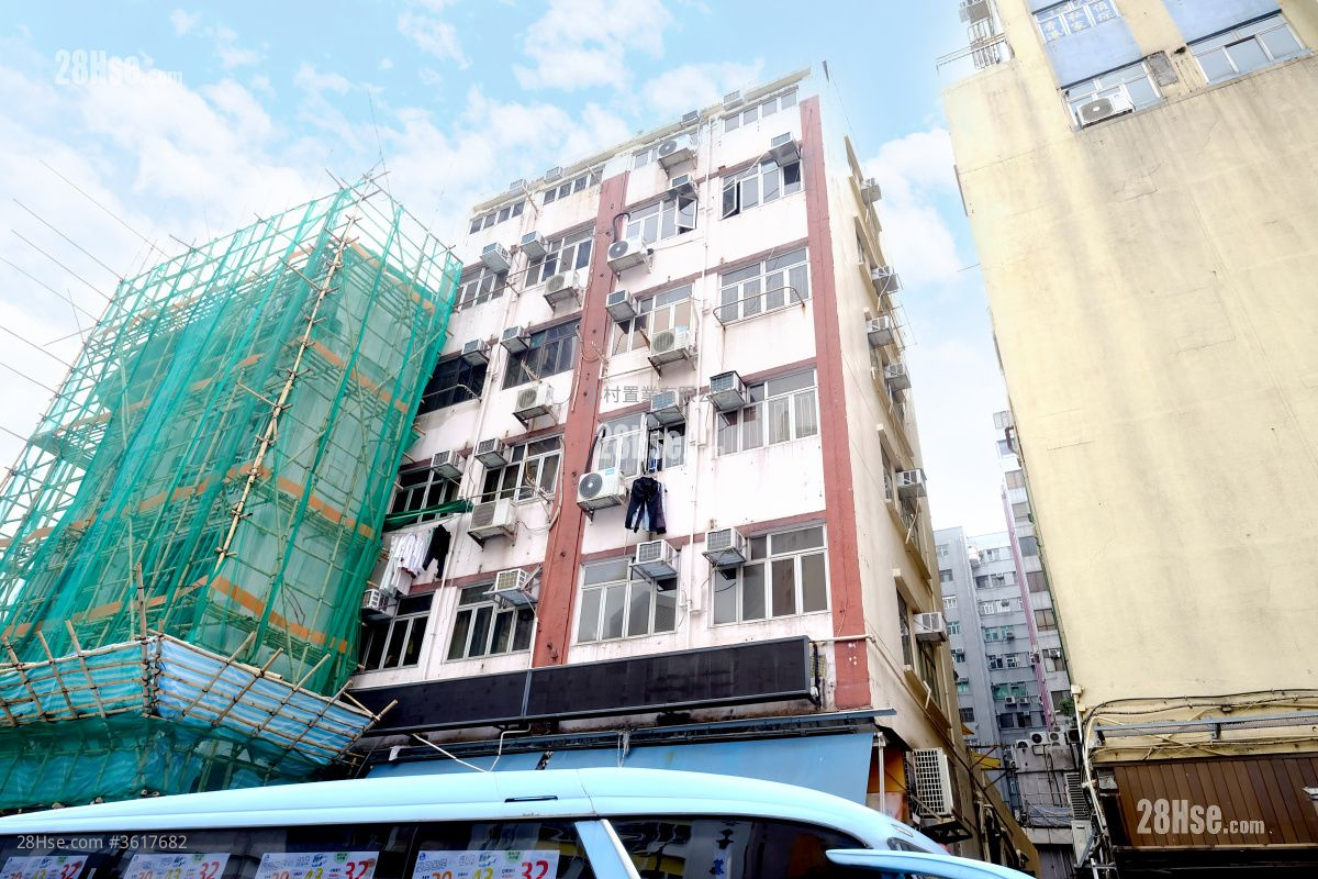 大厦外观: 欢乐楼 租盘 3 房 , 1 浴室 407 平方尺 ( 37.8 平方米 ) 大厦外观: 欢乐楼 租盘 3 房 , 1 浴室 407 平方尺 ( 37.8 平方米 )