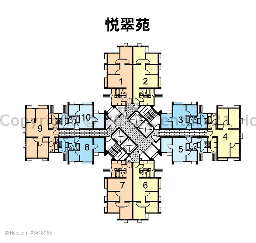 悦翠苑 售盘 4 房 , 1 浴室 645 平方尺 ( 59.9 平方米 ) 悦翠苑 售盘 4 房 , 1 浴室 645 平方尺 ( 59.9 平方米 )