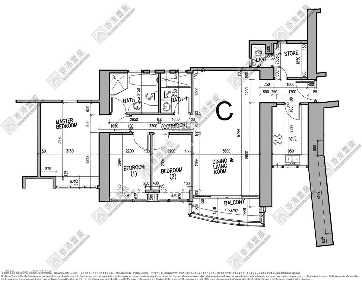君临天下 售盘 3 房 , 2 浴室 1,062 平方尺 ( 98.7 平方米 ) 君临天下 售盘 3 房 , 2 浴室 1,062 平方尺 ( 98.7 平方米 )