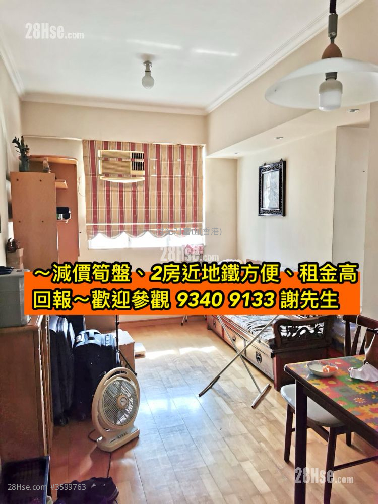 伯德大楼 售盘 2 房 , 1 浴室 353 平方尺 ( 32.8 平方米 )