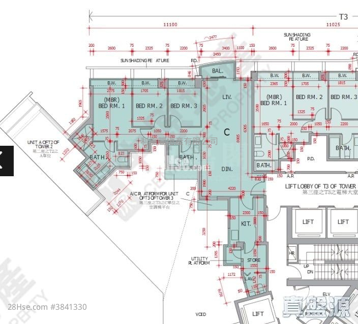The Austin Sell 3 Bedrooms , 2 Bathrooms 1,002 ft² ( 93.1 m² )