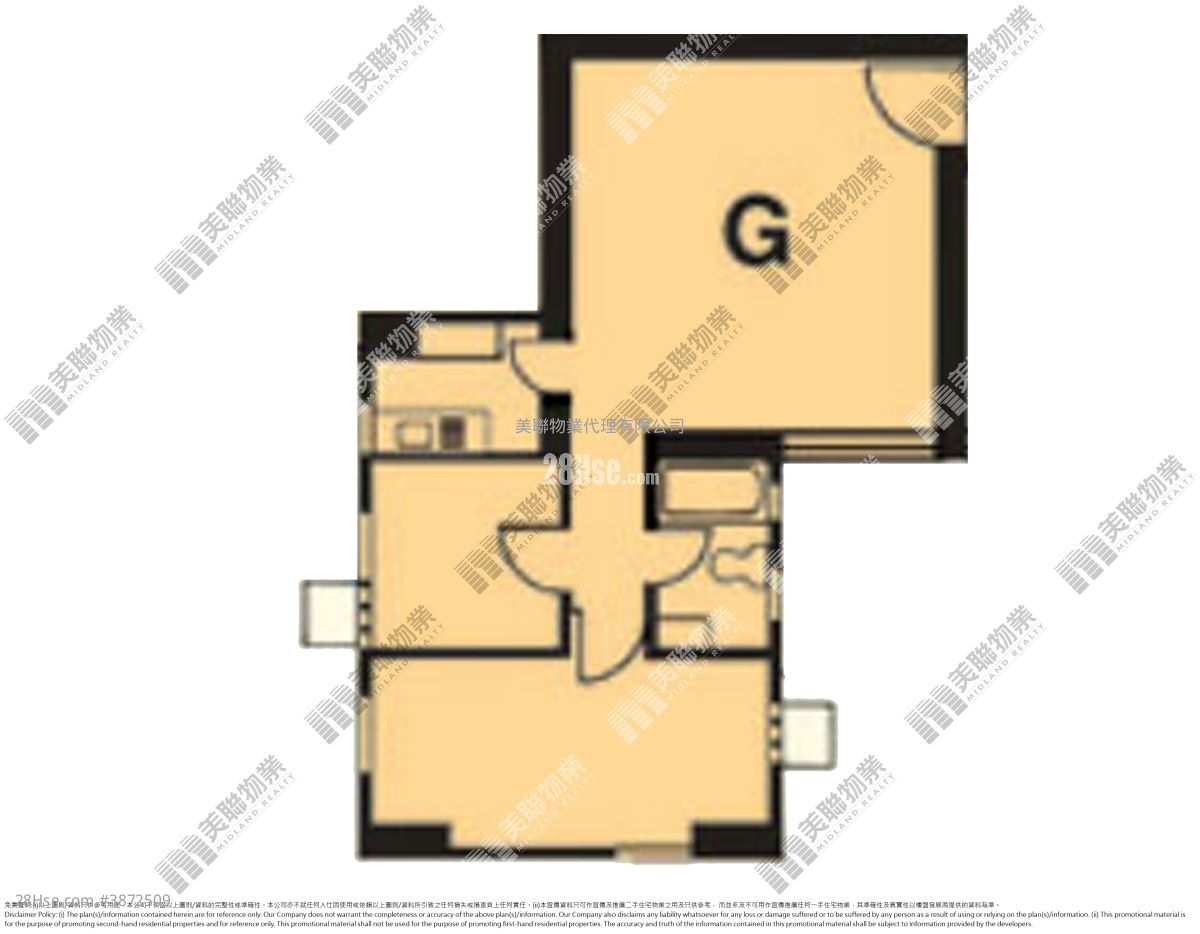 On Ning Garden Sell 2 Bedrooms , 1 Bathroom 465 ft² ( 43.2 m² )