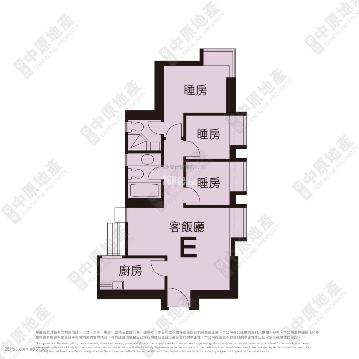 Tai Hing Gardens Sell 3 Bedrooms , 2 Bathrooms 587 ft² ( 54.5 m² )