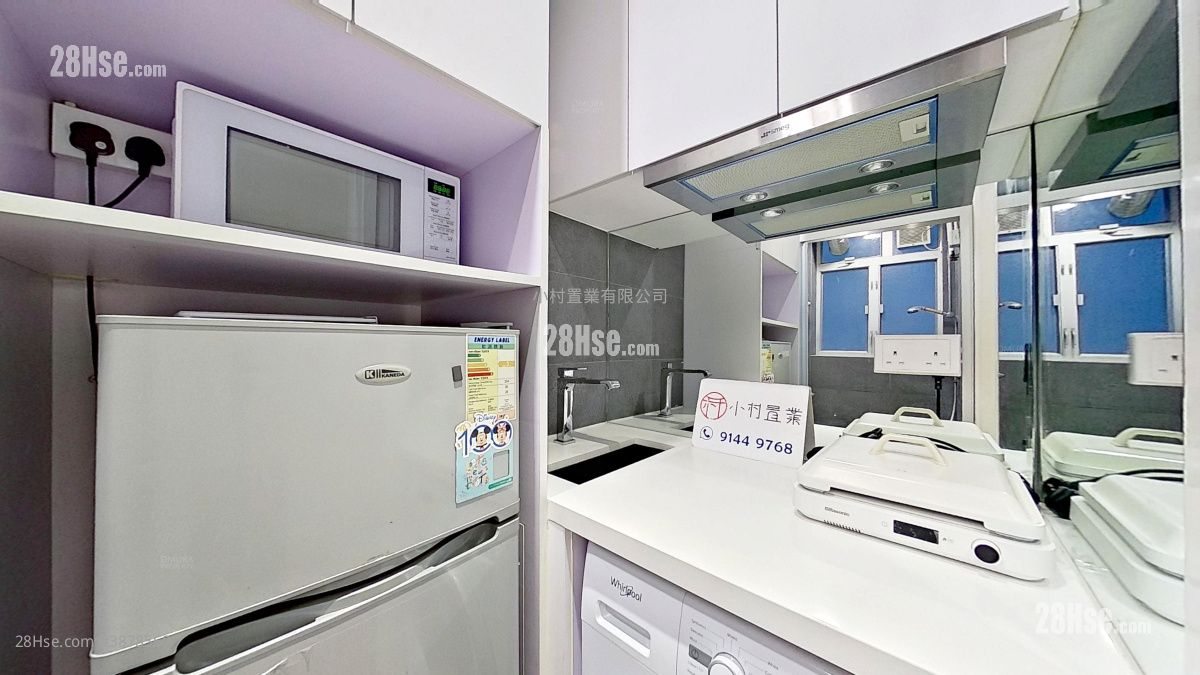 kitchen: Leigyinn Building Rental Studio , 1 Bathroom 200 ft² ( 18.6 m² )