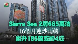 Sierra Sea 2房665万沽 16个月连炒两转 累升185万或约4成