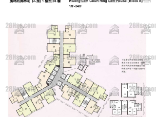 兴林阁 (A座) 1-34楼 平面图