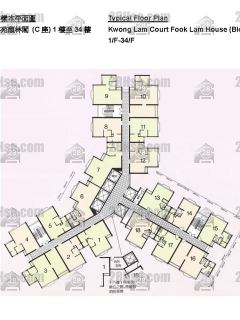 馥林阁 (C座) 1-34楼 平面图