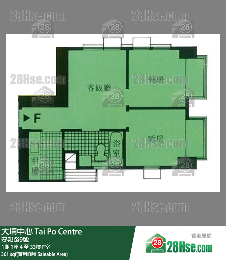 大埔中心 单位平面图(由 28Hse 提供) 大埔中心 单位平面图(由 28Hse 提供)