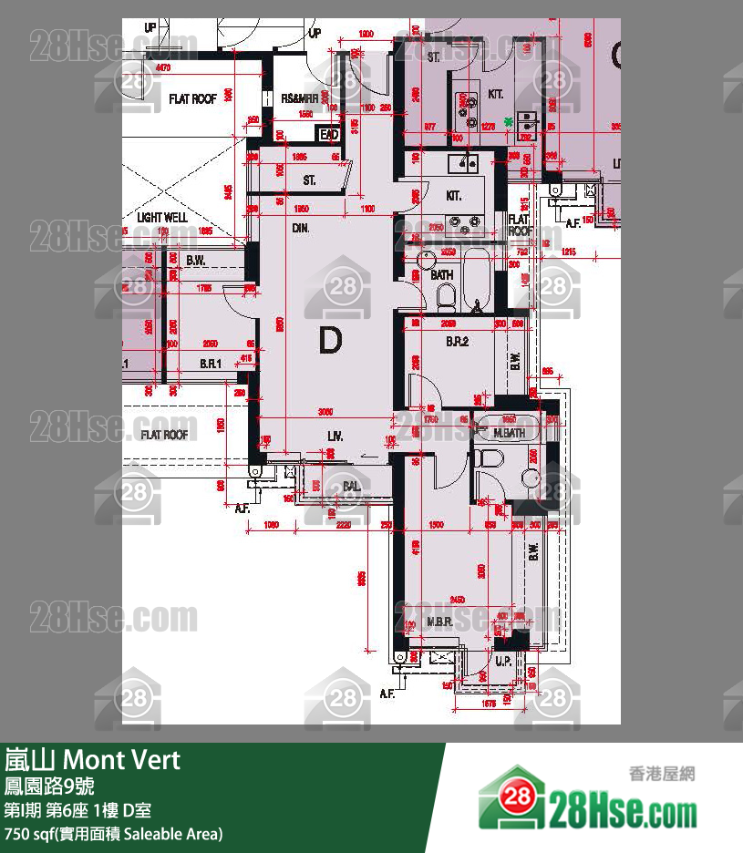 岚山(第1期) 第I期第6座1楼 D室 平面图