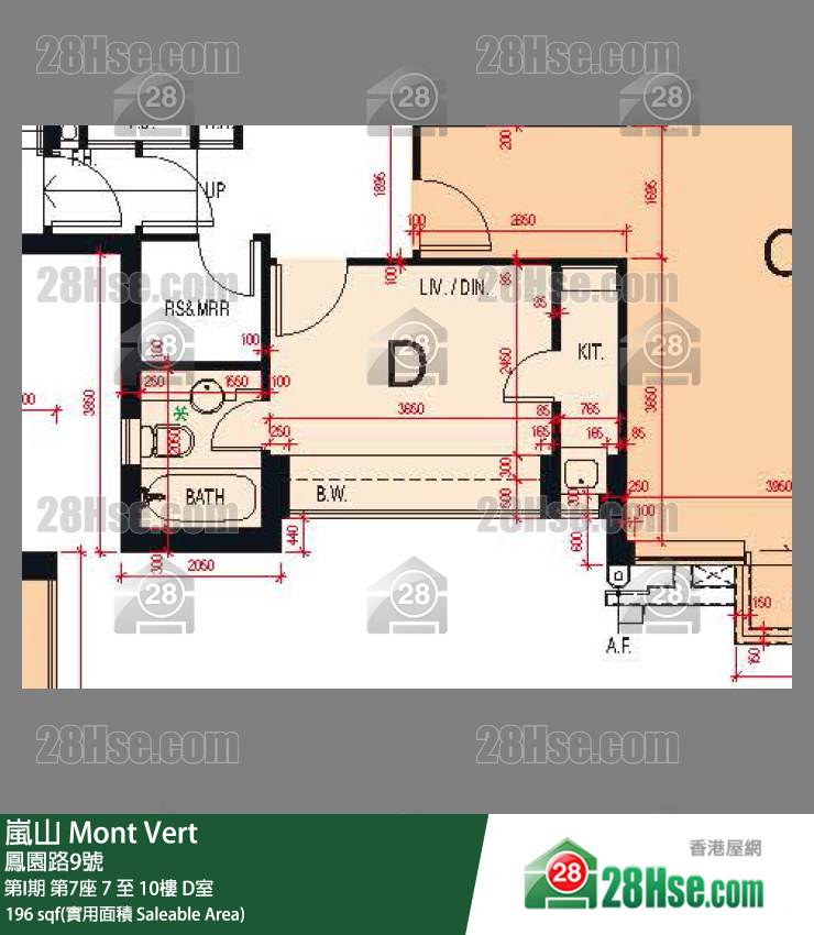 岚山(第1期) 第I期 第7座 7楼 D室 平面图