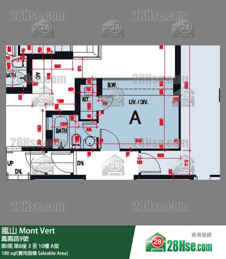 岚山(第1期) 第I期第8座3楼 A室 平面图