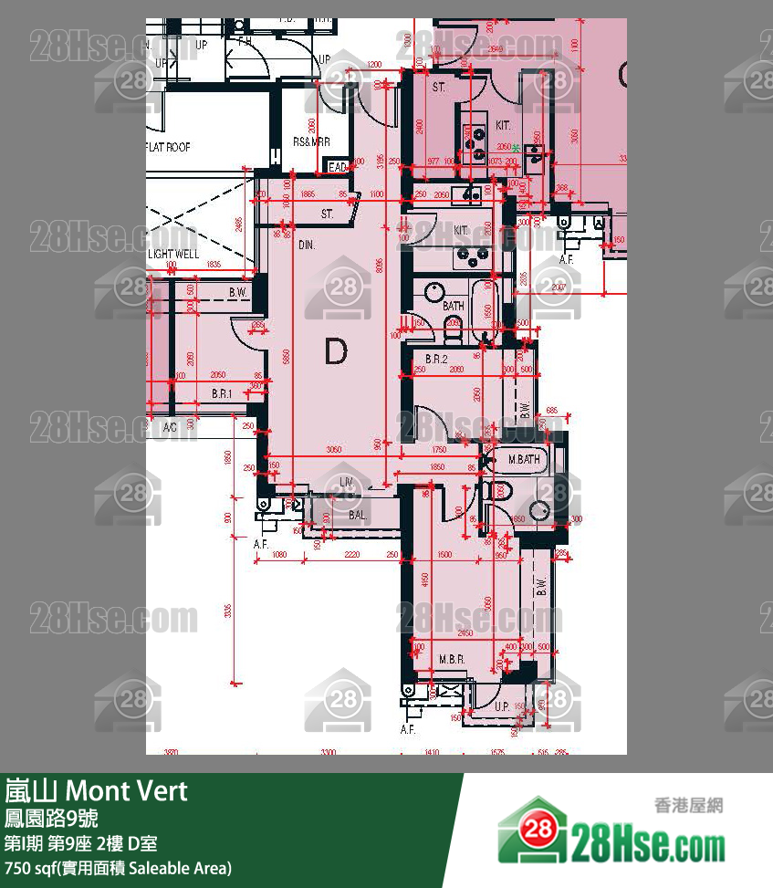 岚山(第1期) 第I期 第9座 2楼 D室 平面图