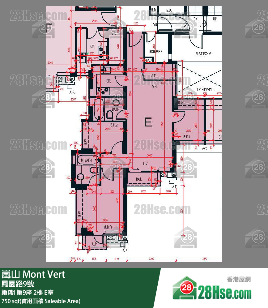 岚山(第1期) 第I期 第9座 2楼 E室 平面图