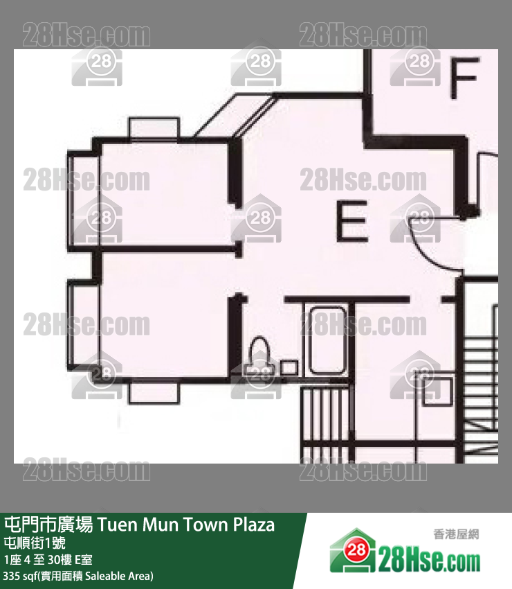 屯门市广场 单位平面图(由 28Hse 提供) 屯门市广场 单位平面图(由 28Hse 提供)