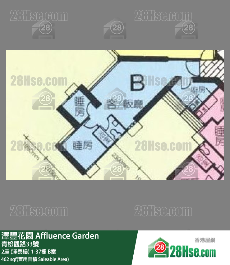 泽丰花园 单位平面图(由 28Hse 提供) 泽丰花园 单位平面图(由 28Hse 提供)