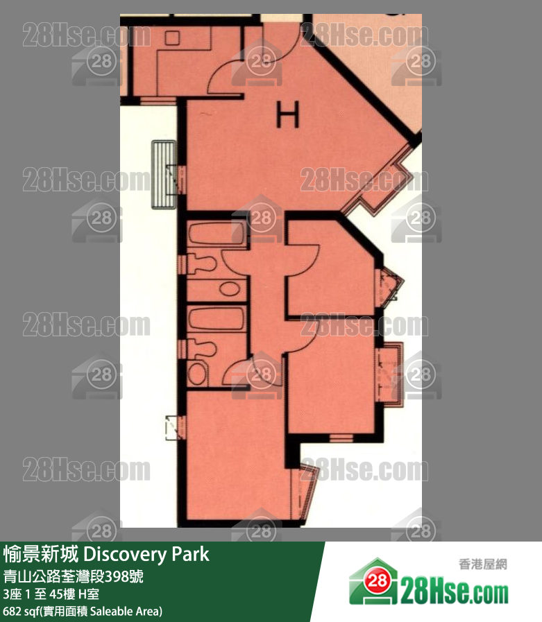 愉景新城 单位平面图(由 28Hse 提供) 愉景新城 单位平面图(由 28Hse 提供)