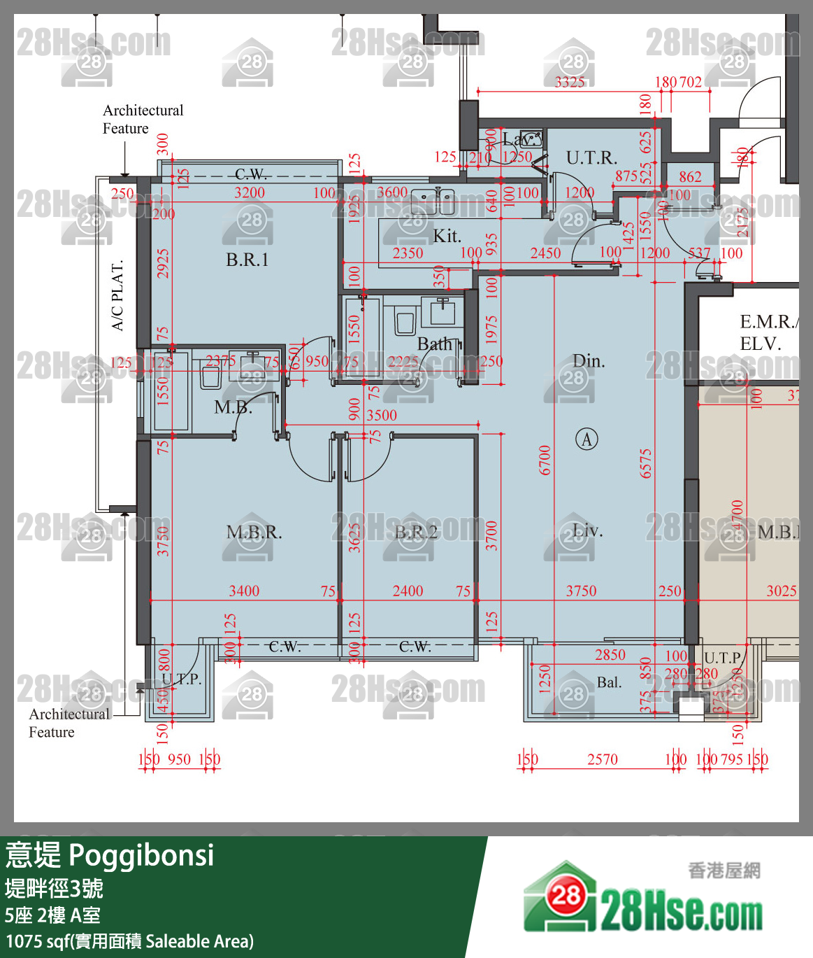 意堤 5座2楼 A室 平面图