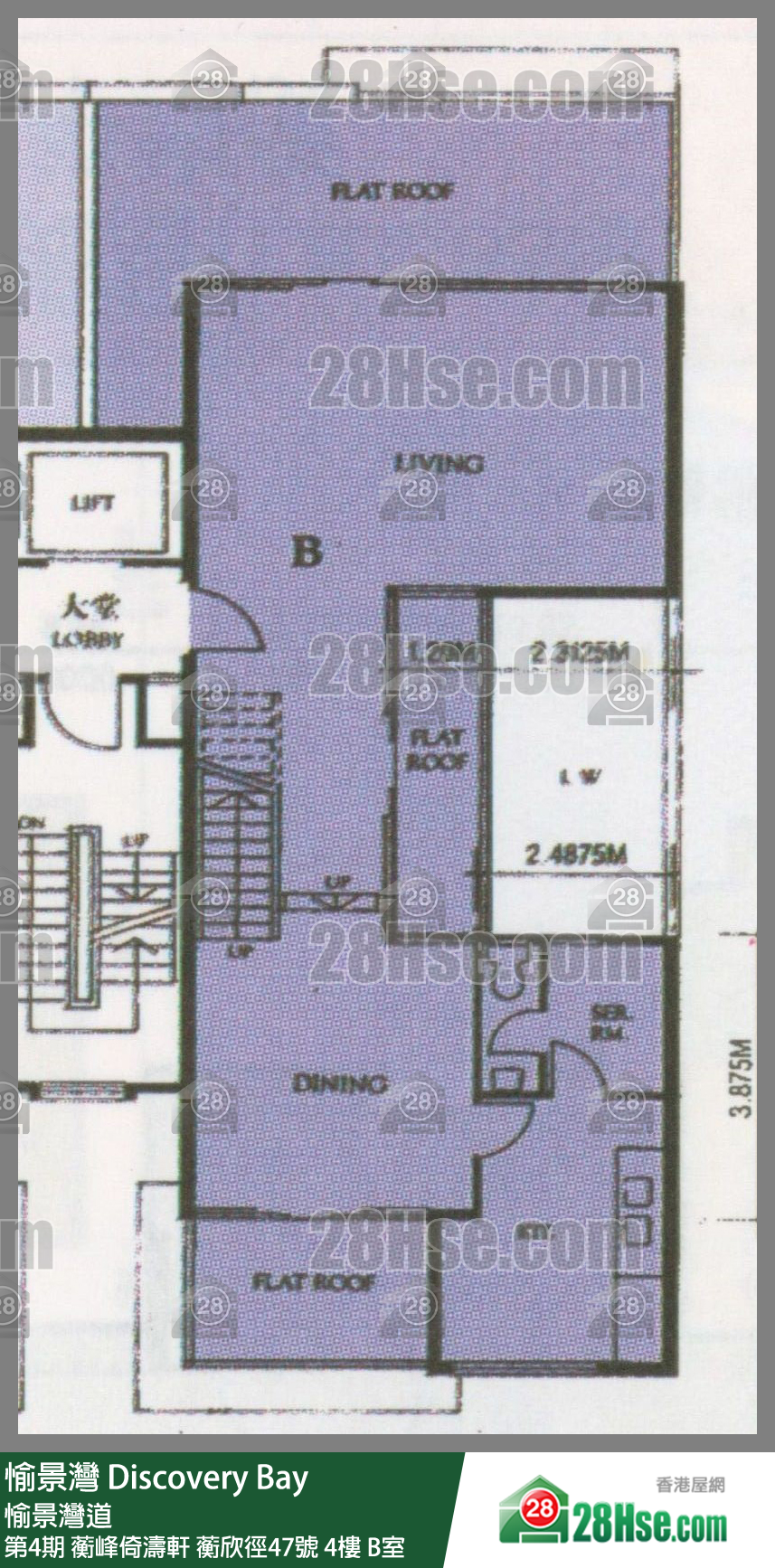 Discovery Bay,  Flat B, 4/f, No.47 Caperidge Drive, Crestmont Villa-peninsula Village  FloorPlan