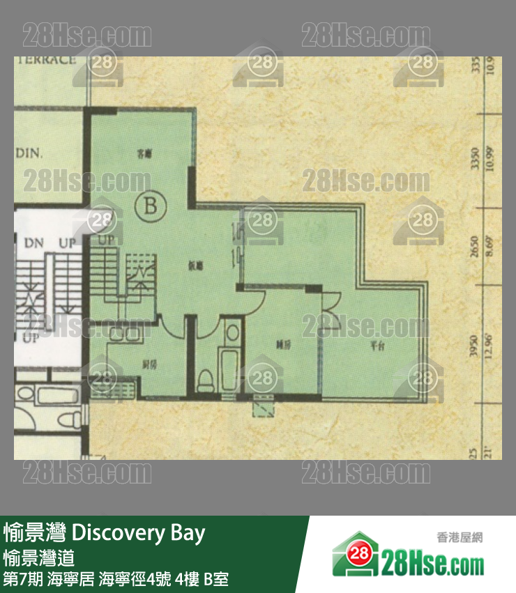 Discovery Bay,  Flat B, 4/f, No.4 Vista Avenue, La Vista FloorPlan