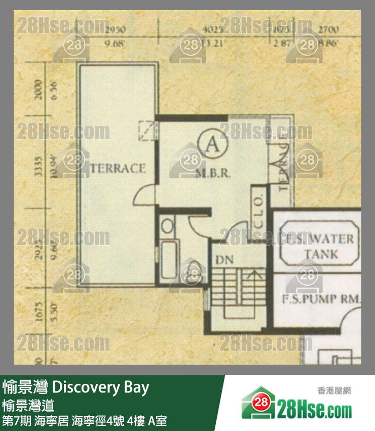 愉景湾 第7期 海宁居海宁径4号4楼 A室 平面图