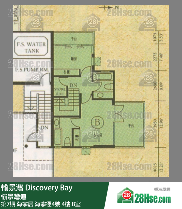 Discovery Bay,  Flat B, 4/f, No.4 Vista Avenue, La Vista FloorPlan
