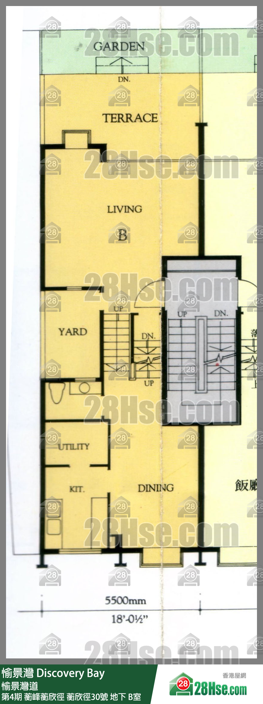 Discovery Bay,  Flat B, G/f, No.30 Caperidge Drive, Caperidge Drive- Peninsula Village  FloorPlan