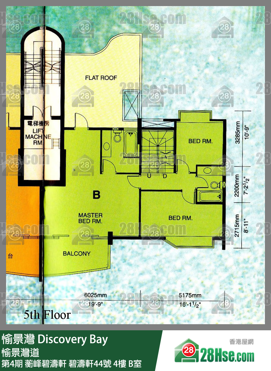Discovery Bay,  Flat B, 4/f, No.44 Discovery Bay Road, Coastline Villa-peninsula Village FloorPlan