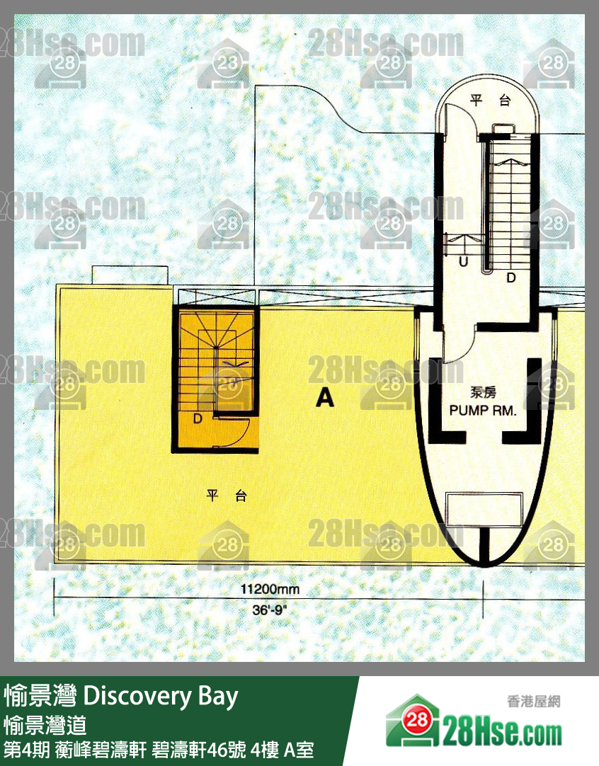 Discovery Bay,  Flat A, 4/f, No.46 Discovery Bay Road, Coastline Villa-peninsula Village FloorPlan