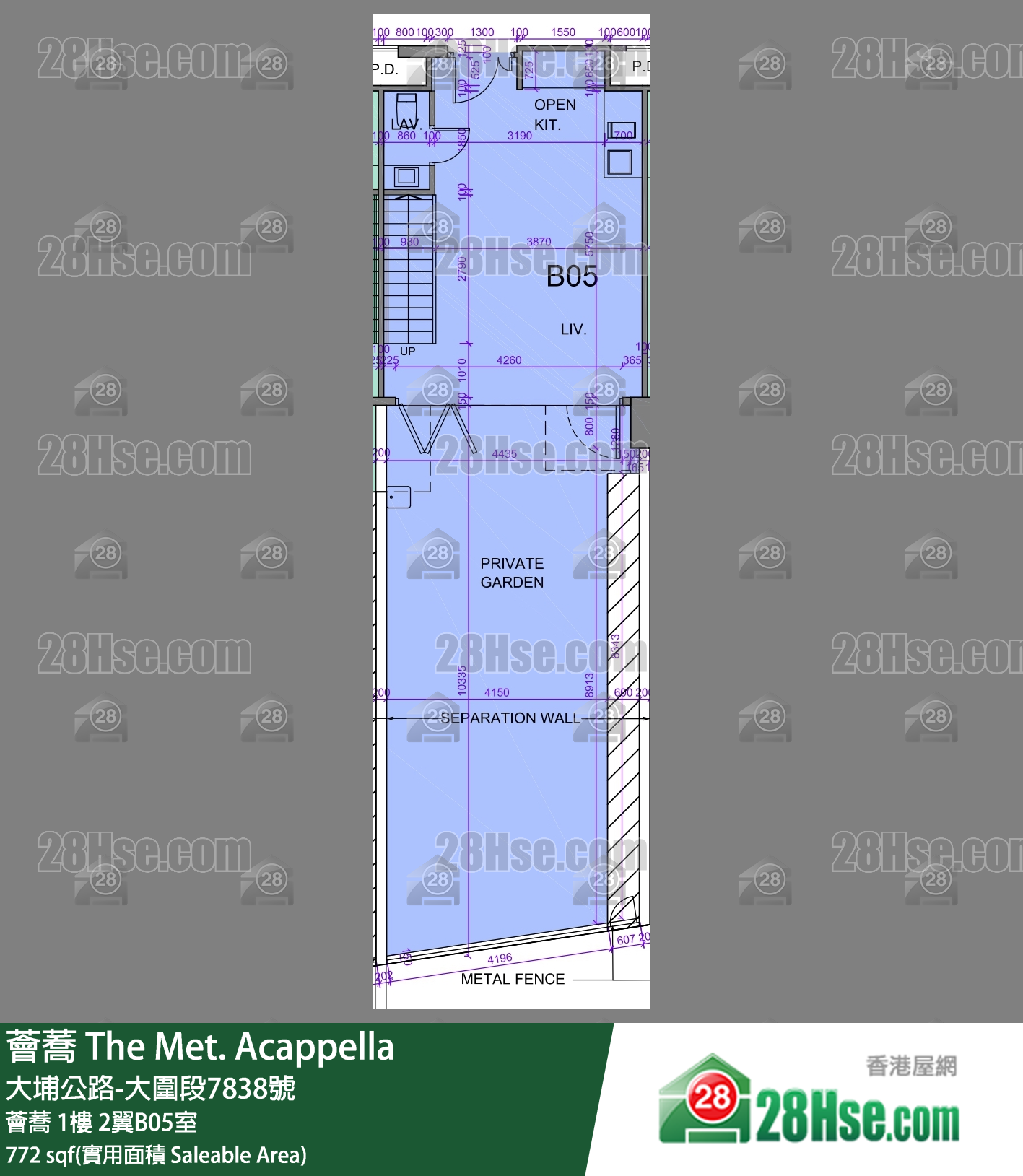 荟荞 单位平面图(由 28Hse 提供) 荟荞 单位平面图(由 28Hse 提供)