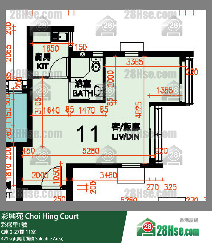 彩兴苑 单位平面图(由 28Hse 提供) 彩兴苑 单位平面图(由 28Hse 提供)