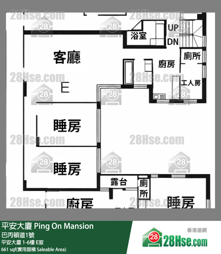平安大厦 单位平面图(由 28Hse 提供)