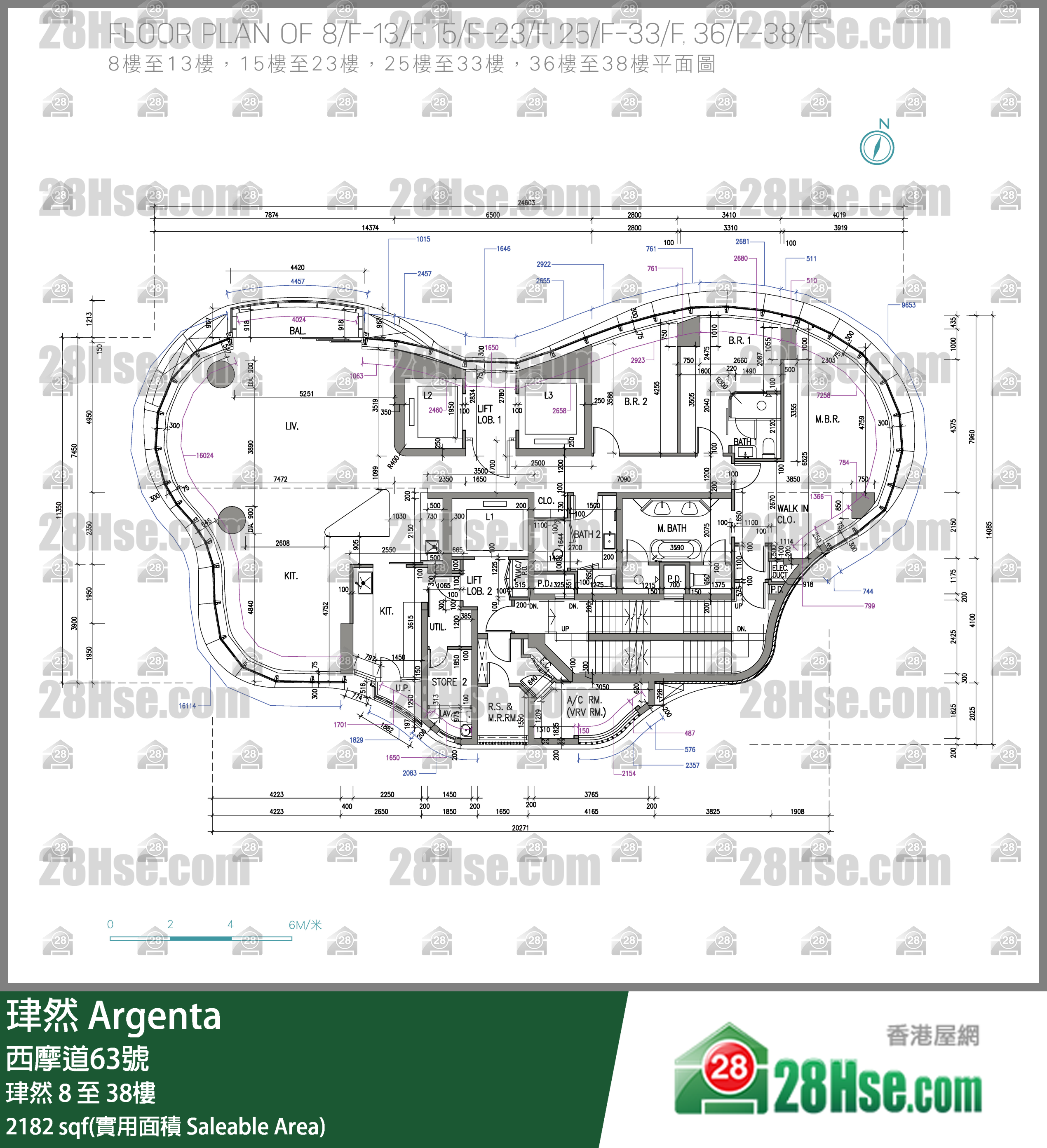珒然 单位平面图(由 28Hse 提供) 珒然 单位平面图(由 28Hse 提供)