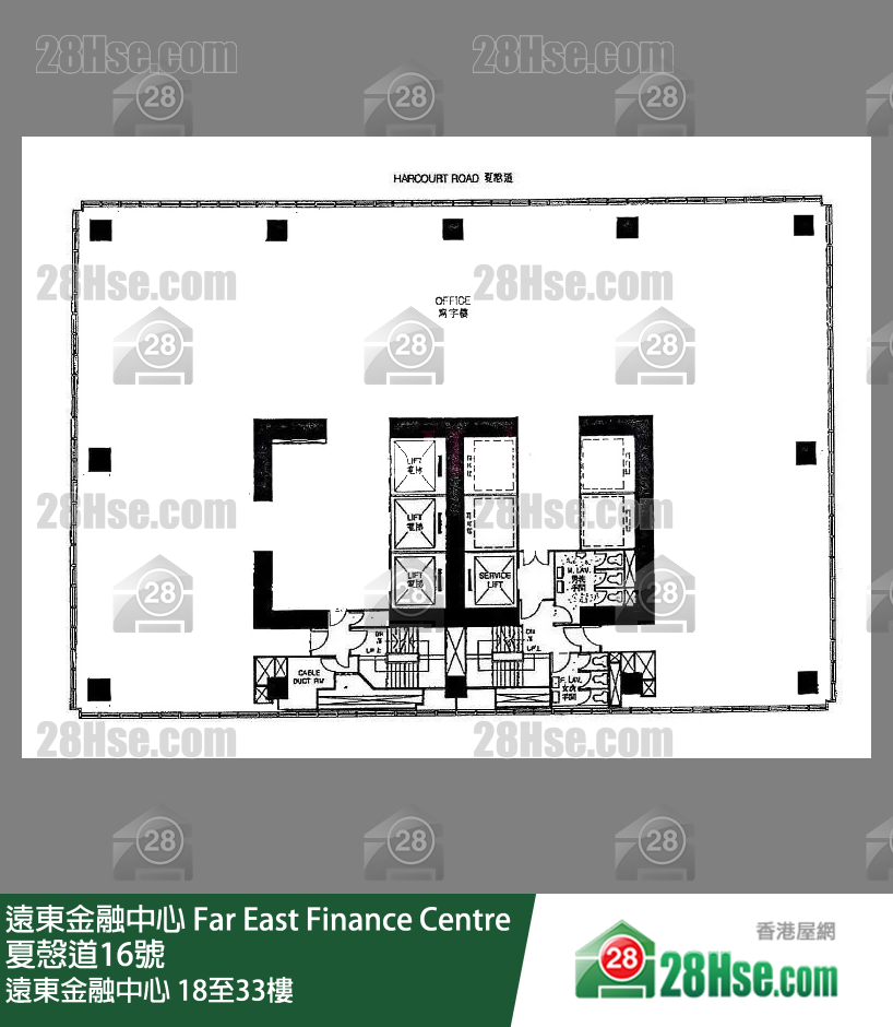 远东金融中心 18-33楼 平面图 远东金融中心 18-33楼 平面图