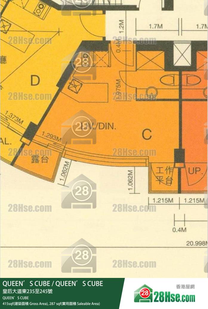 Queen's Cube QUEEN’S CUBE 23楼 C室 平面图 Queen's Cube QUEEN’S CUBE 23楼 C室 平面图