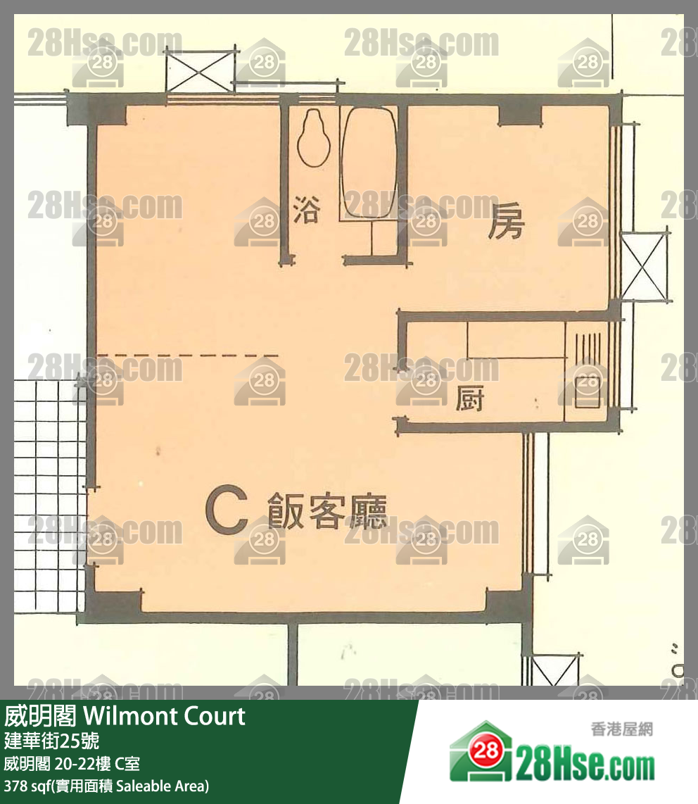 威明阁 威明阁22楼 C室 平面图